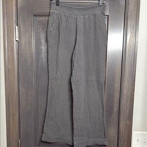 FAHERTY Grey dream cotton‎ wide leg pants Size Small